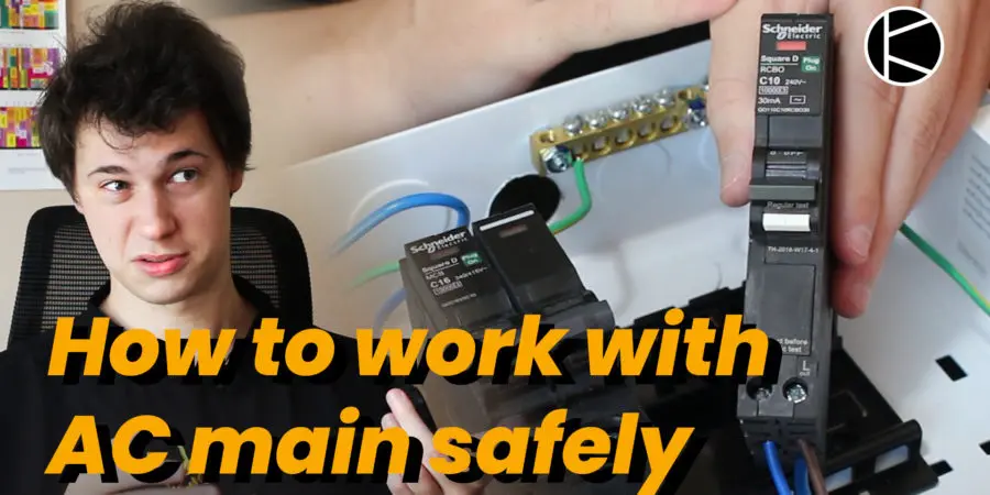 Working with AC main safely